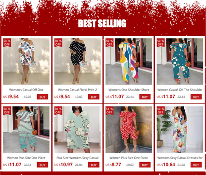 Women Plus Size One Piece Outfits Leopard Print Off Shoulder Short Sleeve Loose Long Pants Jumpsuits Badiee Stylez