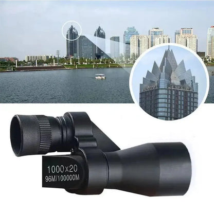 Portable Mini Pocket Monocular Telescope 1000x20 High Magnification Zoom For Outdoor Fishing Hunting Camping Observation Device