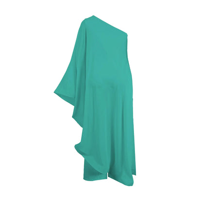 Women One Shoulder Jumpsuit Ruffle Long Sleeve Elegant Solid Aysmmetric Fashion Autumn Rompers Casual Party Club Jumpsuits 2024 Badiee Stylez