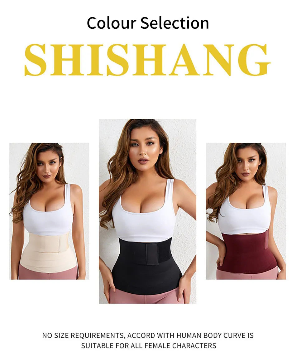 Women Hook and Loop Abdominal Slimming Bandages with Elastic Wrap Daily Use and Effective for Post-Gym Maternity Supplies