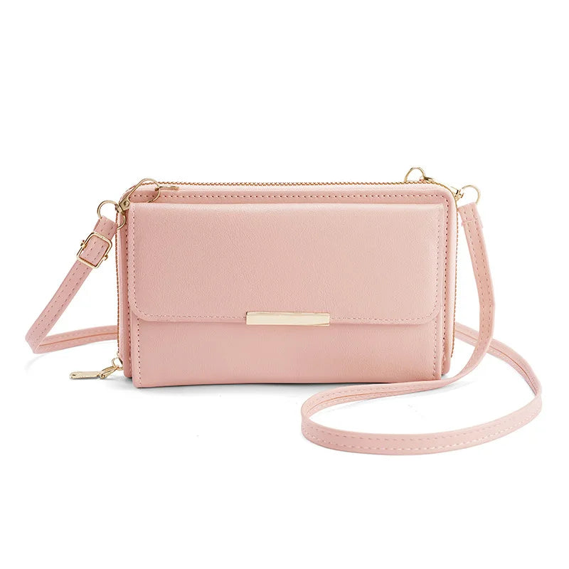 Fashion Women Luxury Leather Single Shoulder Bags Ladies Large Capacity Crossbody Mobile Phone Purse Female Messenger Wallet