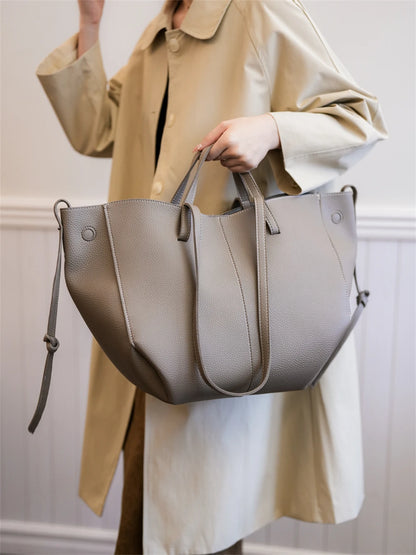 MOODS Branded Underarm Shoulder Bags For Women 2024 Latest Luxury Designer Handbags Soft PU Leather Large Capacity Shopping Tote