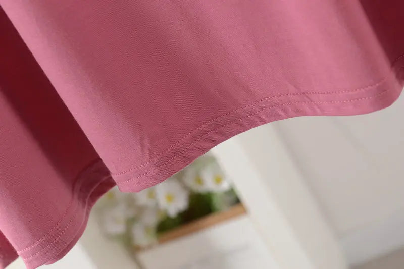 Plus size Summer women's Loose dress short sleeves solid color XL to 8XL dresses