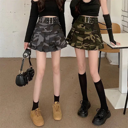 Short Mini High Waist Gyaru Skirts for Women Pleated Pleat Quality Modest Premium Aesthetic Stylish Y2k Vintage V Woman Skirt