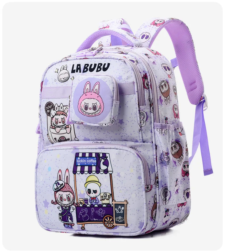 New Large Capacity Bag Children Backpack Cute Cartoon Primary School Bag Shoulder Bag New Kids Practical Portable Backpack