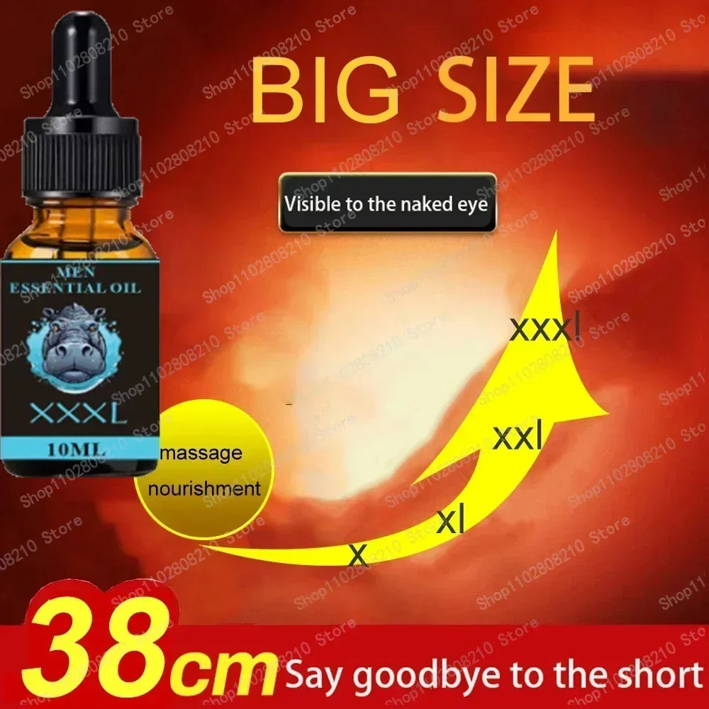 Penis Permanent Thickening, Increase XXL Growth Enlargement Massage Men's Cock Erection Lubricant Plant Extracts Massage Oil - Badiee Stylez