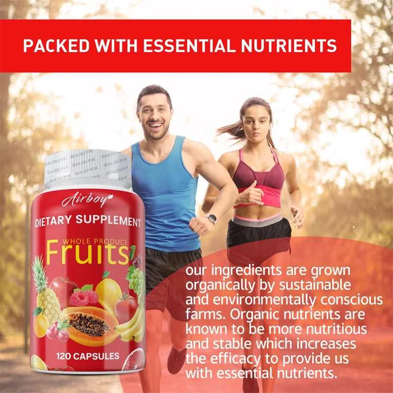 Fruit Capsules Vitamin Supplements Vegetarianism Help Boost Immunity Improve Gastrointestinal Function