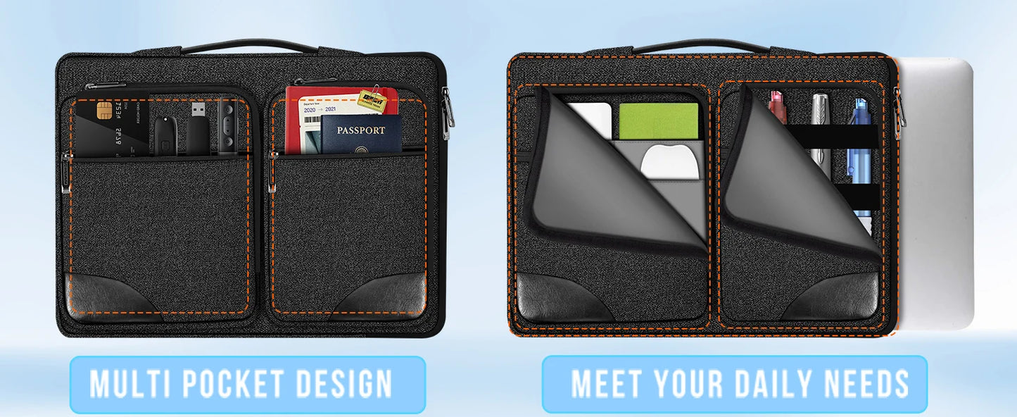 Slim Laptop Case 15-16 Inch Spill-Resistant Handbag Briefcase for Most Popular 15.6 Inch Notebooks - Sleeve Protection