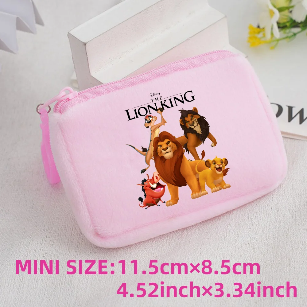 The Lion King Coin Purse Mini Coin Key Bag Money Pocket Plush Wallet Kid Cartoon Cute Moneybag Kawaii Birthday Gift Storage Bag 1pcs-031