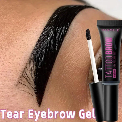 Waterproof Peel Off Eyebrow Gel Semi-Permanent Eye Brow Enhancer Tattoo Tint Long-lasting Black Brown Dye Eyebrow Cream Cosmetic