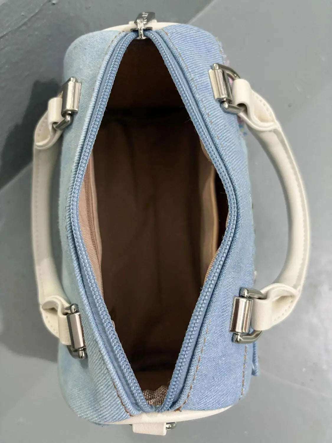 JIAERDI Retro Denim Messenger Bag Purse Women Vintage Patchwork Handle Y2k Bowling Bag Ladies Hot Girls Crossbody Hand Bags New