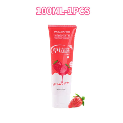 100/200ML Lickable Fruity Flavor Lubricant Oral Sex Strawberry Lubricating Fluid for Adult Sex Toys Vaginal Anal Lubrication 18+