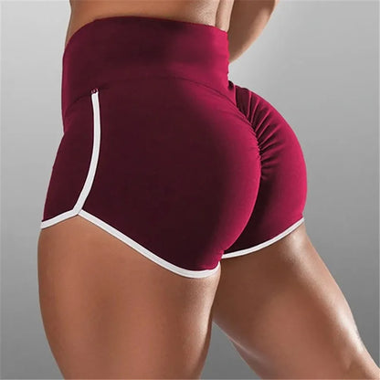 New Summer Black Grey Sport Shorts Women Casual Shorts Workout Waistband Skinny Sexy Short S-3XL Drop Shipping Red