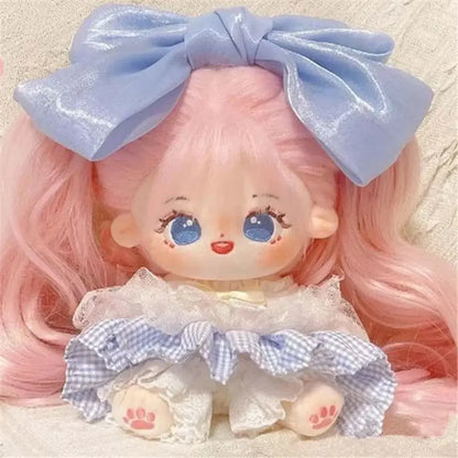 Pretty Dress Clothes for 20cm Cotton Doll, Kpop Plush Dolls Cute Outfit JK Dress Hoodie Casual Set Doll's Accessories 33