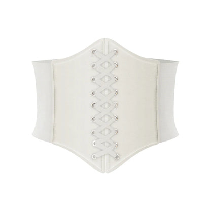 Fashion Women Corset Wide Belt Pu Leather Slimming Body Waistband Ladies Elastic High Waist Belt Gothic Dress Girdle Badiee Stylez