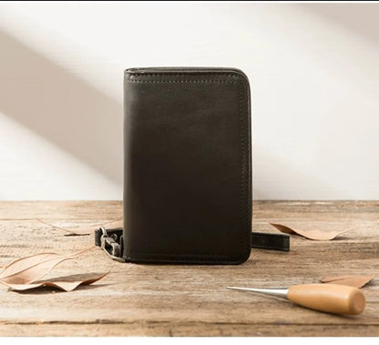 Vintage Genuine leather wallet Men leather long wallet men purse clutch bag male money clips zip around money bag card holder