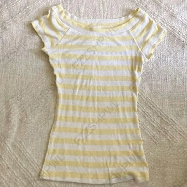 Kawaii Clothes Classic Minimalist Casual Fashion Stripe Streetwear High street Top Harajuku Graphic Print Punk Rock Goth E-girl Badiee Stylez