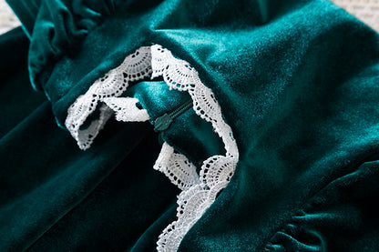 2025 Red Christmas Dress for Baby Girls Winter Long Sleeve Mesh Dresses for 3-8Yrs Kid Star Sequin Birthday Party Princess Dress