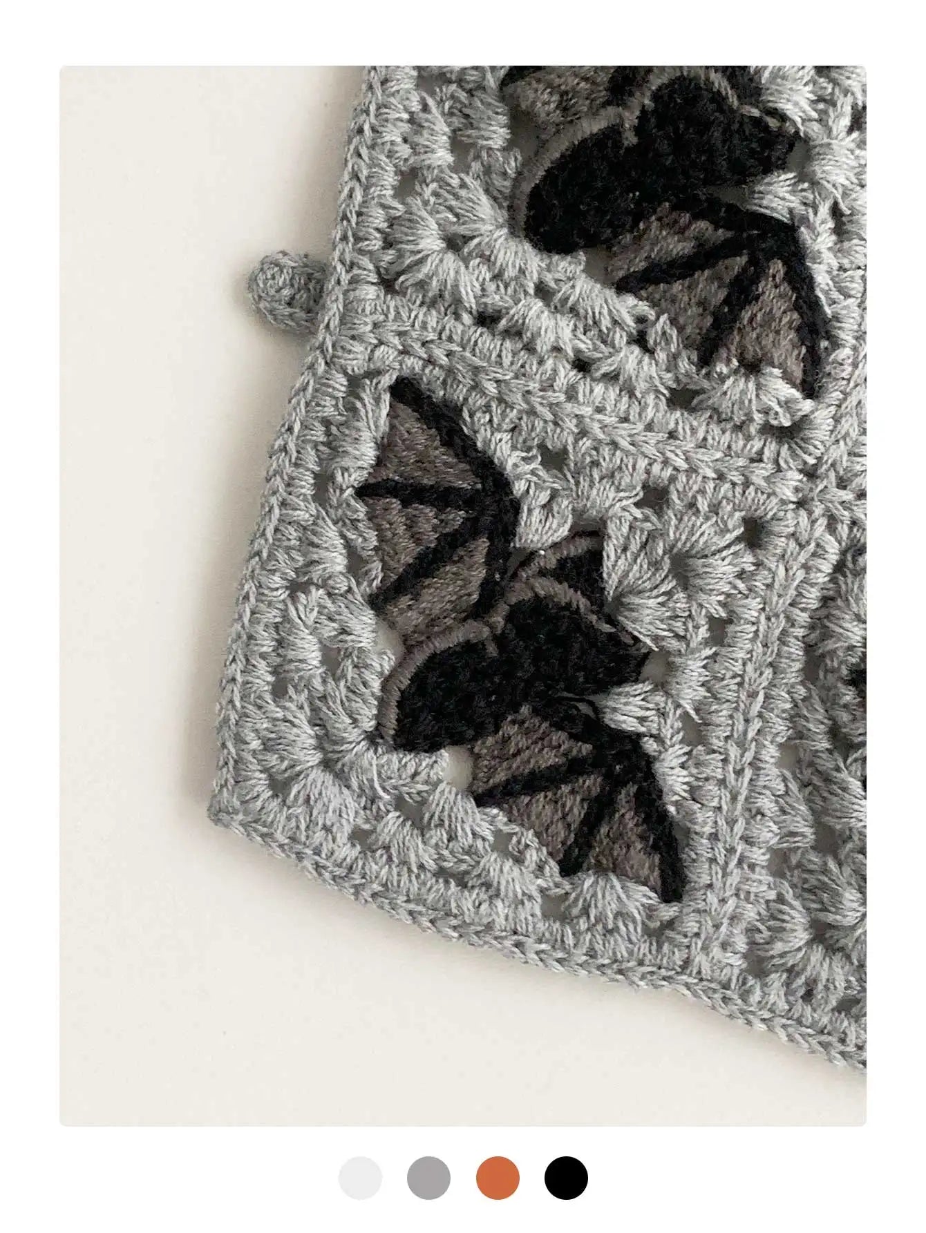 Halloween Costume Skeleton Ghost Bat Spider Web Personalized Knitted Crochet Headband Female Photo Photo Triangle Scarf Trendy Badiee Stylez