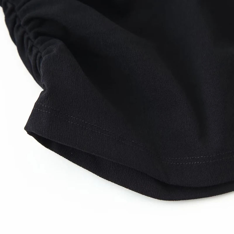 TRAF Halter Top Women Off Shoulder Deep V-Neck Crop Top y2k Sexy Backless Tank Top Street Style Casual Women's Summer Tops 2025