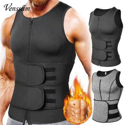 Vensslim Men Body Shaper Waist Trainer Vest Slimming Shirt Sauna Sweat Compression Undershirt Shapewear Fat Burner Workout Tops Badiee Stylez