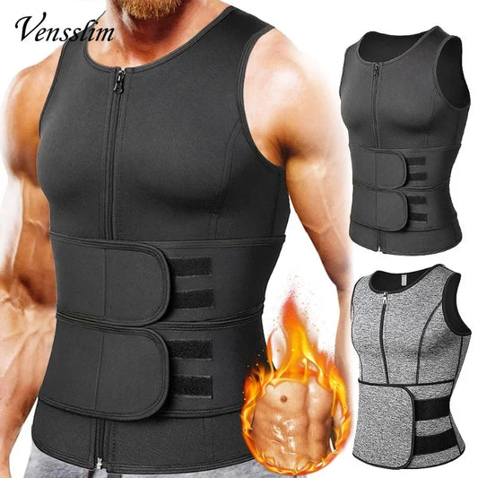 Vensslim Men Body Shaper Waist Trainer Vest Slimming Shirt Sauna Sweat Compression Undershirt Shapewear Fat Burner Workout Tops Badiee Stylez