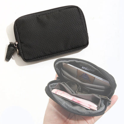 Japanese Style Casual Coin Pouch Nylon Cloth Mini Purse Waterproof Men Coin Purse Small Cute Wallet Cute Purse Clutch Bag