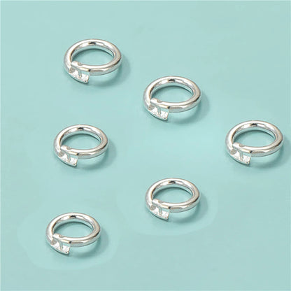 2pcs Authentic Real 925 Sterling Silver Open Jump Rings O Ring Connector for DIY Bracelet Necklace Earring Jewelry Craft Making