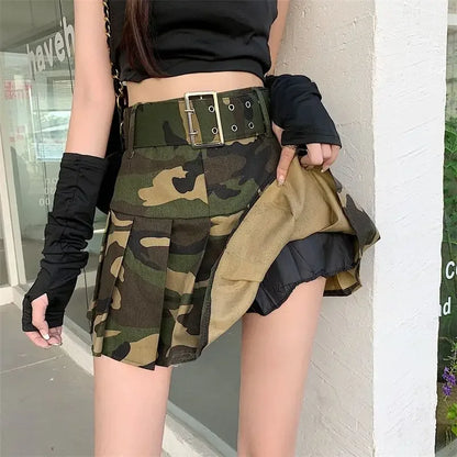 Short Mini High Waist Gyaru Skirts for Women Pleated Pleat Quality Modest Premium Aesthetic Stylish Y2k Vintage V Woman Skirt
