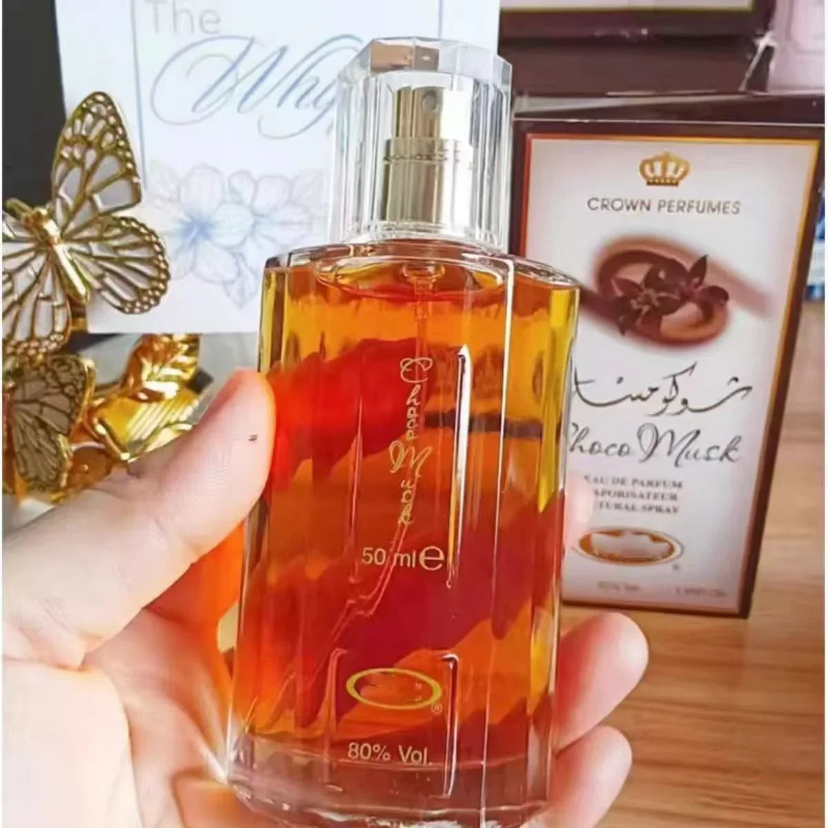 50ml Choco Musk Crown Perfume Long Lasting Vanilla Chocolate Flavor Fragrance Eau De Parfum Spray - Badiee Stylez