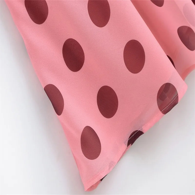 Trendix Pink Print Pleated Maxi Dress Women's Summer V Neck Sexy Backless Vintage Long Dresses 2025 Fall New Party Elegant Dress