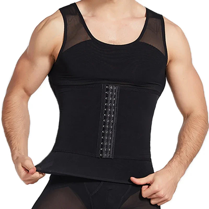 Mens Body Shaper Compression Vest Abdomen Shapewear Tummy Slimming Sheath Gynecomastia Shapers Corset Waist Trainer Fajas Tops Badiee Stylez