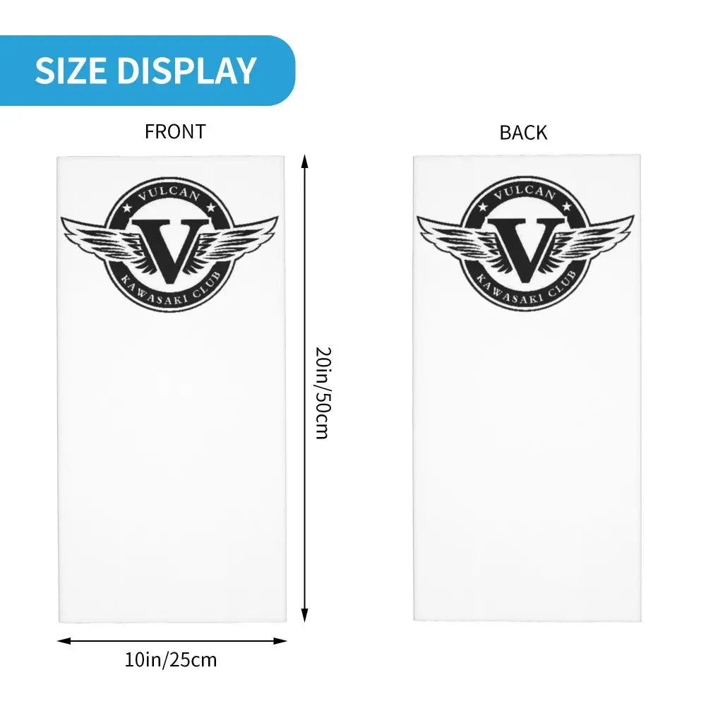 Vulcan Motorcycle Modren Bandana Neck Cover Printed Wrap Scarf Multi-use Headwear Outdoor Sports Unisex Adult Washable