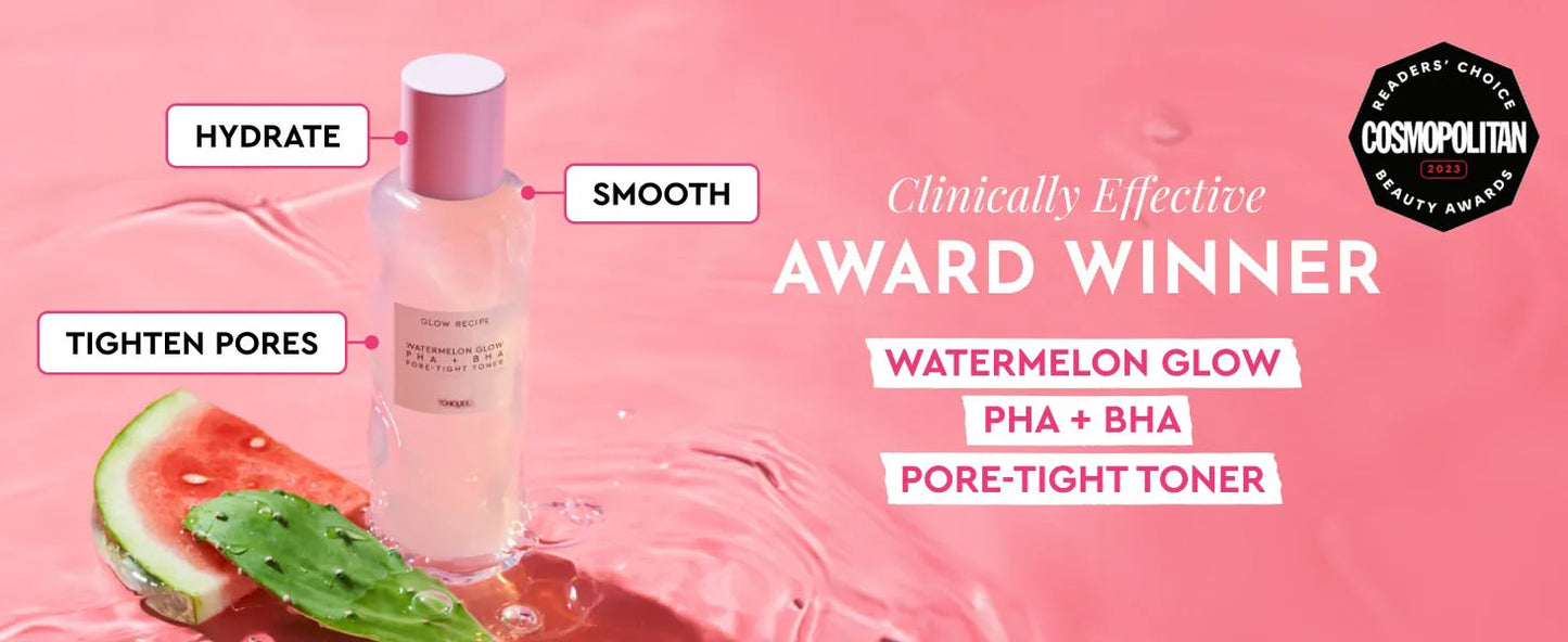 Glow Recipe PHA + BHA Face Toner - Korean Skin Care Pore Minimizer & Gentle Facial Exfoliator for Tightening, Hydrating 150ml