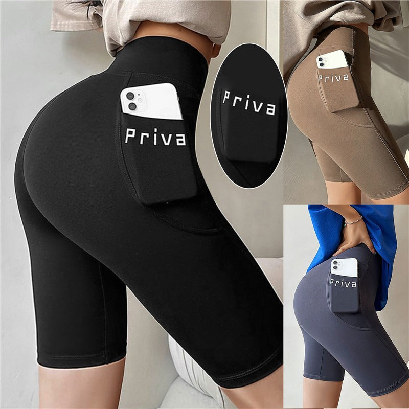 Women Yoga Sports Shorts High Waist Fitness Shorts Casual Streetwear Short Trousers Female Tight Shorts For Ladies Workout Pants