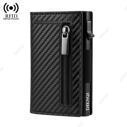 Luxury RFID Blocking Card Holder Men Wallets Money Bag Metal Credit Cardholder Aluminium Slim Thin Smart Minimalistic Wallets