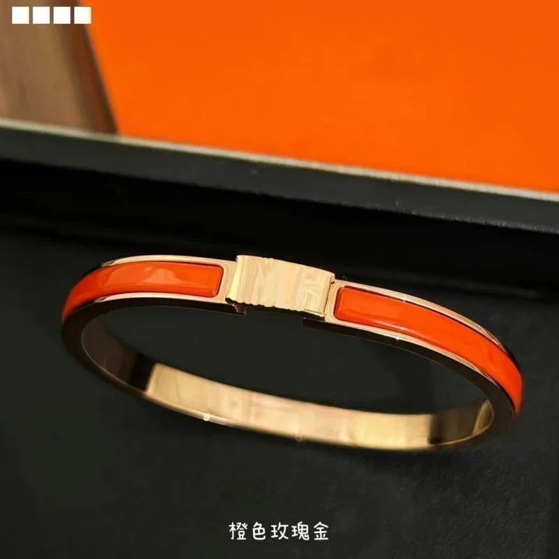 Luxury Fashion Stainless Steel Enamel Bracelet, Fashionable, Women's Festival Luxury, Colorful Jewelry Access 2025 Fashion PURPLE