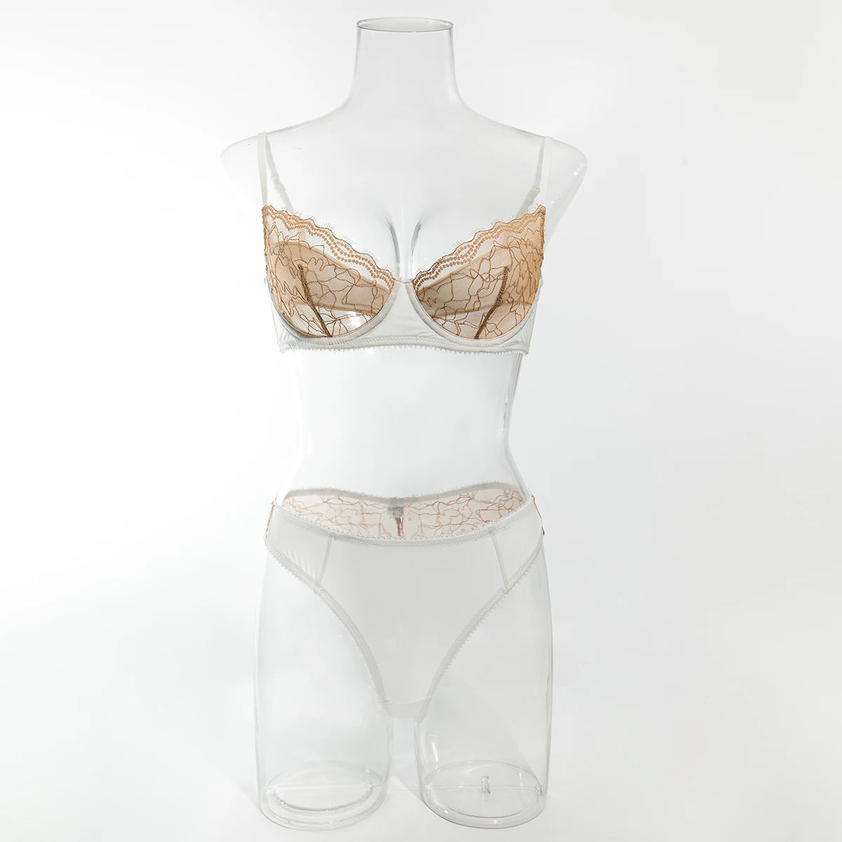 French Satin Lace Bra And Thong Set Sexy Ultrathint Lace Patchwork Lingerie Two Picec Sets Fancy Erotic Intimate Underwear Suit