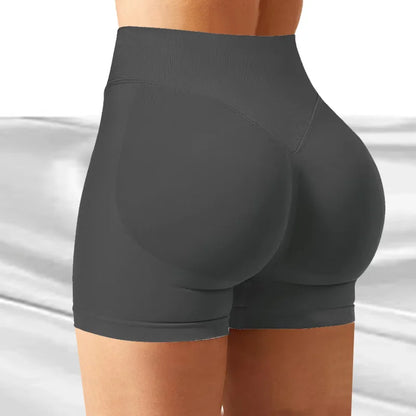 4.5'' Impact Shorts Seamless Low Ribbed Waistband Gym Shorts Scrunch Bum Yoga Shorts Booty High Stretch Running Bike Shorts Dark Grey