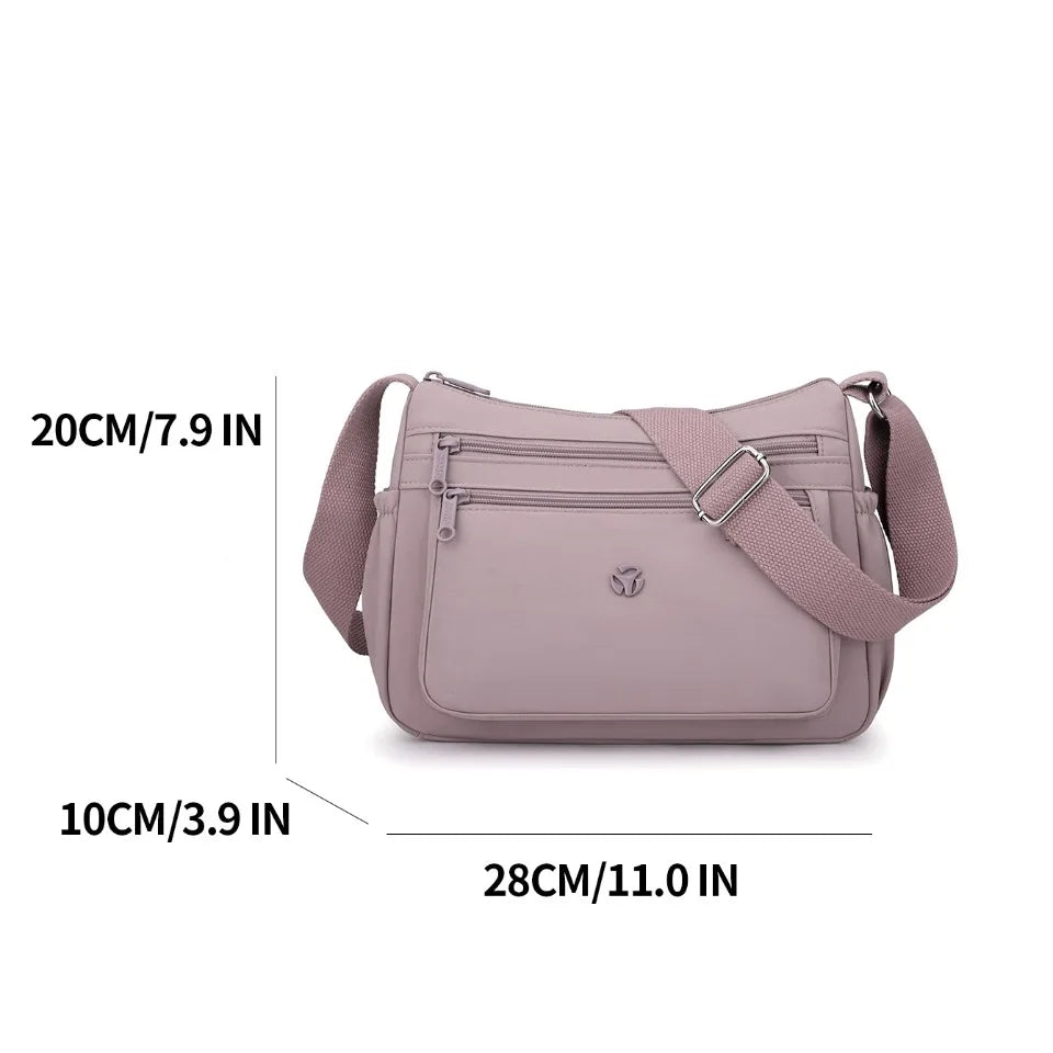 Just Hold A Lot Waterproof Nylon Shoulder Crossbody Bags for Women Messenger Travel Daily Use Bags Suitable for Mothers Shopping