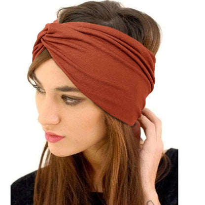 Women Headbands African Wide Hair Wrap Turban Twist Headband for Women Large Sport Workout Stretch Non-slip Big Hair Bands