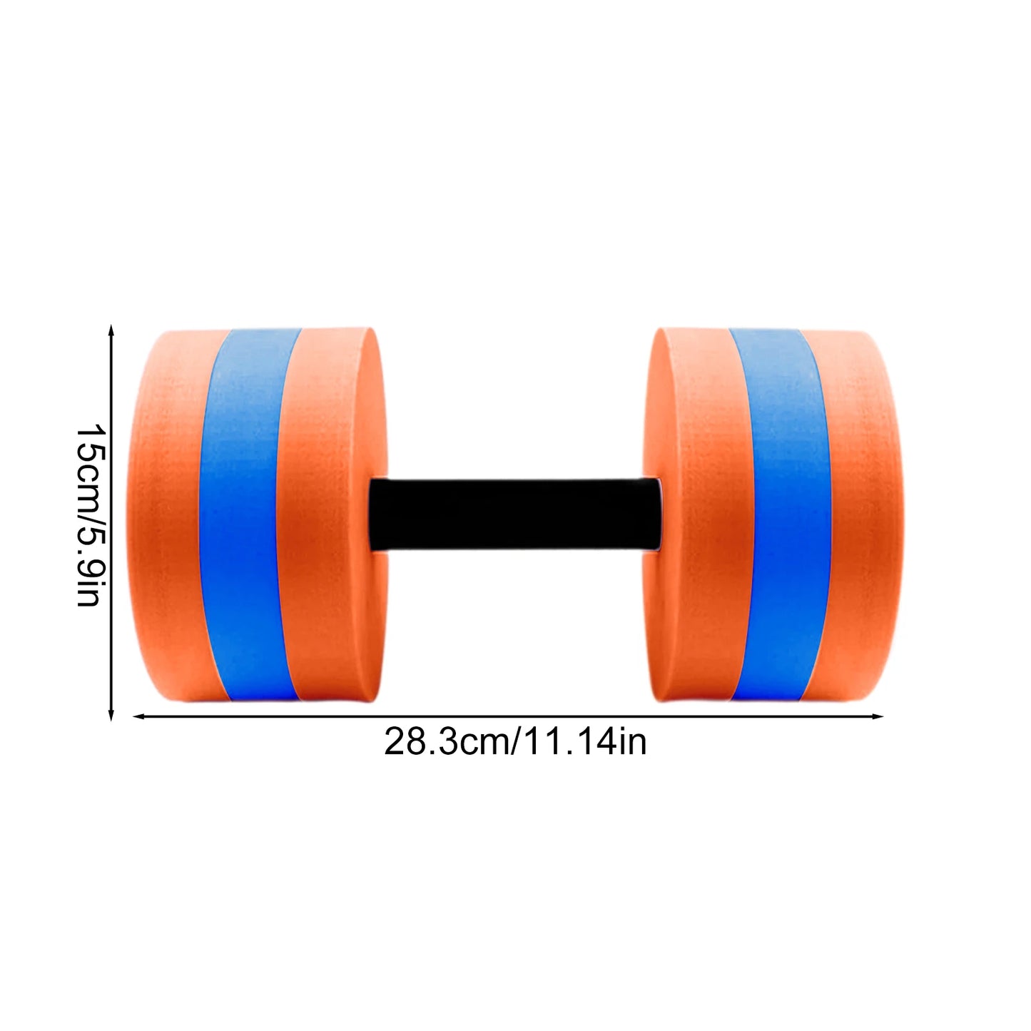 2pcs EVA Water Foam Floating Dumbbell Swimming Pool Water Weight Aerobics Automatic Float Aquatic Barbell Swim Fitness Dumbbell