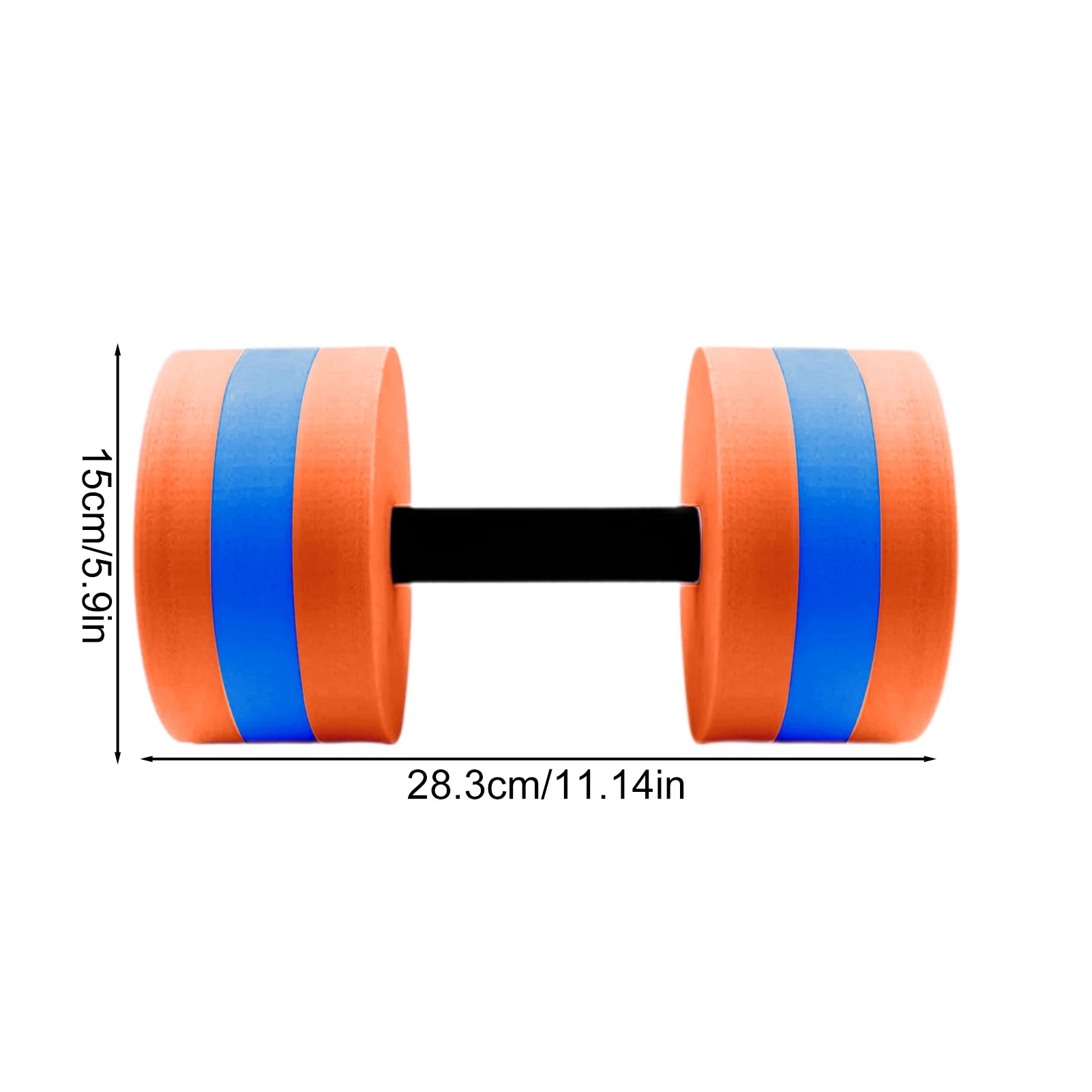 2pcs EVA Water Foam Floating Dumbbell Swimming Pool Water Weight Aerobics Automatic Float Aquatic Barbell Swim Fitness Dumbbell