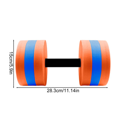 2pcs EVA Water Foam Floating Dumbbell Swimming Pool Water Weight Aerobics Automatic Float Aquatic Barbell Swim Fitness Dumbbell