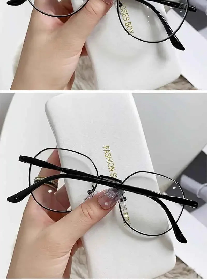 Retro Elegant Anti Blue Light Glasses Round Metal Frame Vintage Computer Gaming Eye Protection Classic Eyeglasses Badiee Stylez
