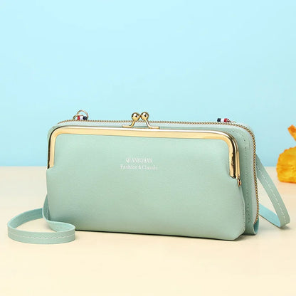 Fashion Women Luxury Leather Single Shoulder Bags Ladies Large Capacity Crossbody Mobile Phone Purse Female Messenger Wallet