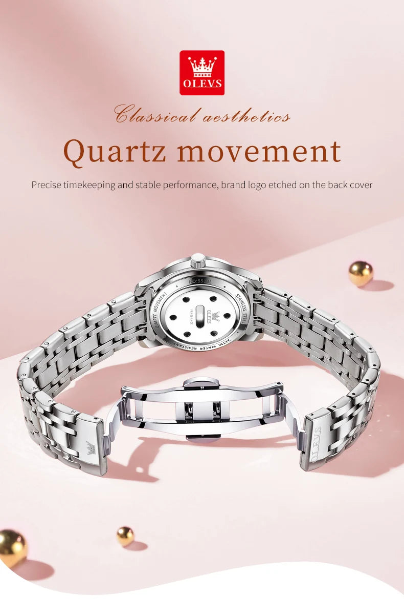 OLEVS 5513X Women Watch Original Fragrant Quartz Wristwatch Automatic Date Watches For Women Waterproof Luminous Gifts For Women