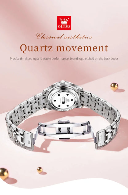 OLEVS 5513X Women Watch Original Fragrant Quartz Wristwatch Automatic Date Watches For Women Waterproof Luminous Gifts For Women