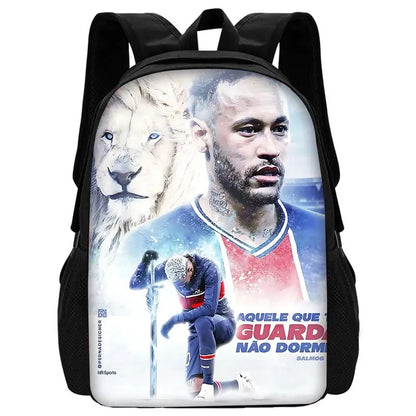 Game Football Child School Backpack with Lunch Bags ,Pencil Bags ,N-NeymarS School Bags for Boys Girls Best Gift BB-213HJJ06A8