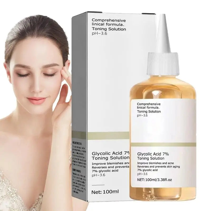 The Glycolic Acid 7% Toning Solution 100ml Repairing Facial Oil Nourishing Gentle Glycolic Acid Toner Face Essence 100ml CHINA